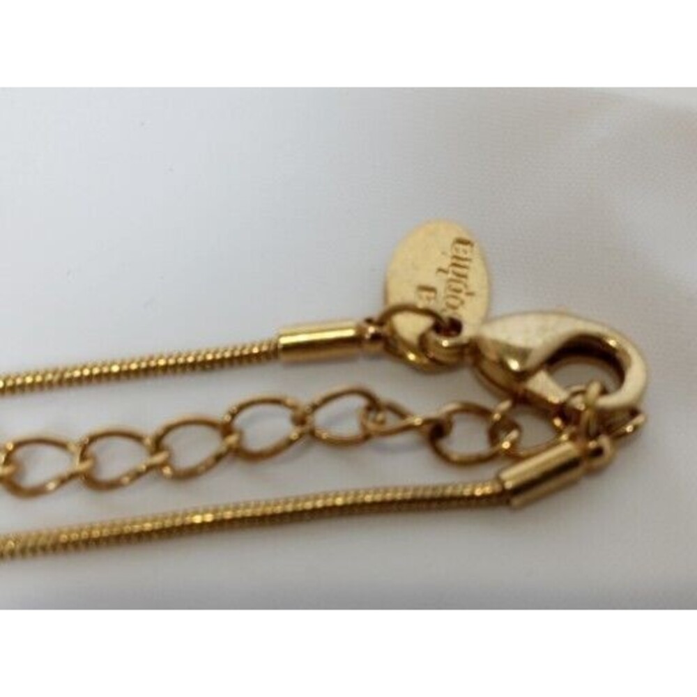 Lia Sophia Pendant Necklace Goldtone With Black Stone - 15- 18in - Picture 4 of 7